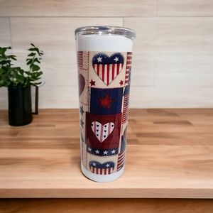 Patriot Hearts l 20oz Handcrafted Tumbler